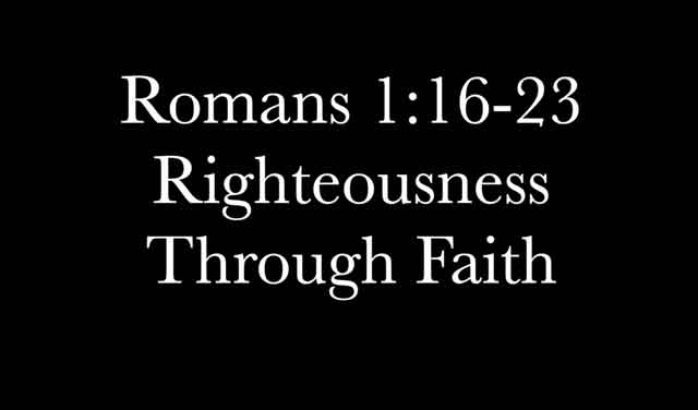 Righteousness Through Faith